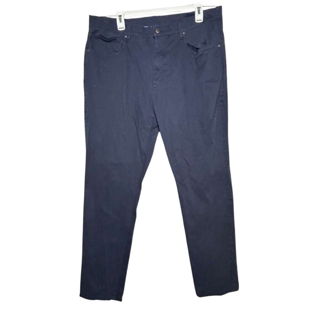 FootJoy Straight Pants Mens Size 40 x 32 Navy Blue Cotton Twill Golf